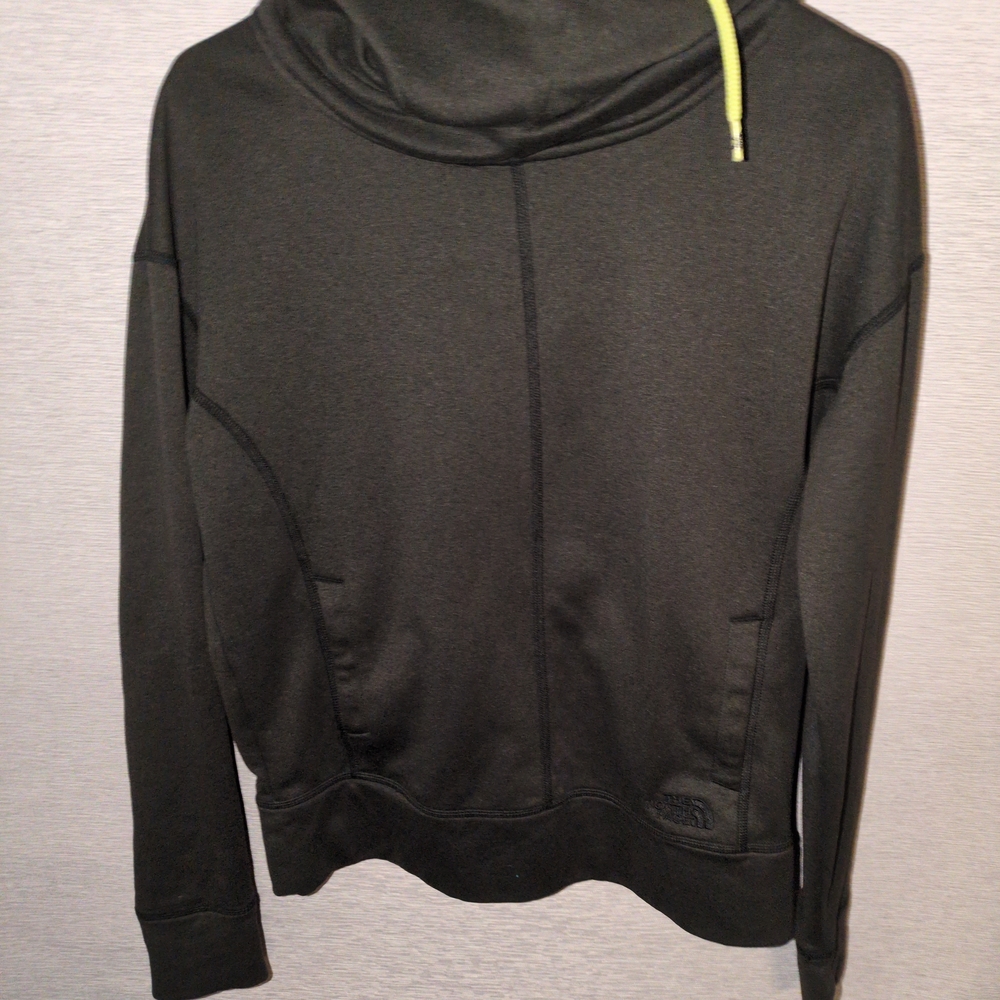 The North Face Black Jacket with Purple and Yellow Trim